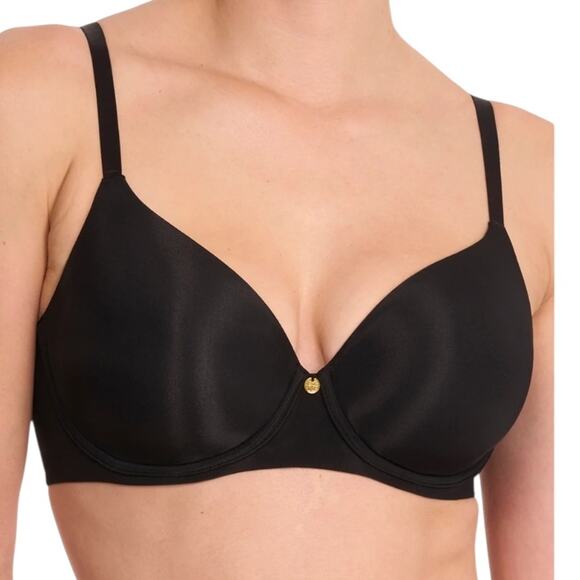 Natori 731338 Cloud Comfort Black Smoothing Tshirt Black Bra 34B - Picture 1 of 10